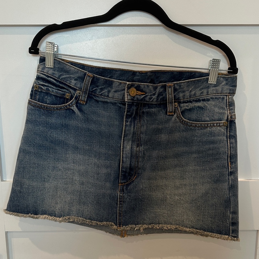 Free People Blue Denim Mini Skirt